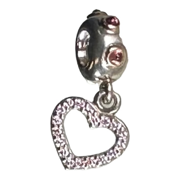 PANDORA Be My Valentine Heart Dangle Charm 790590RHL - Picture 2 of 3